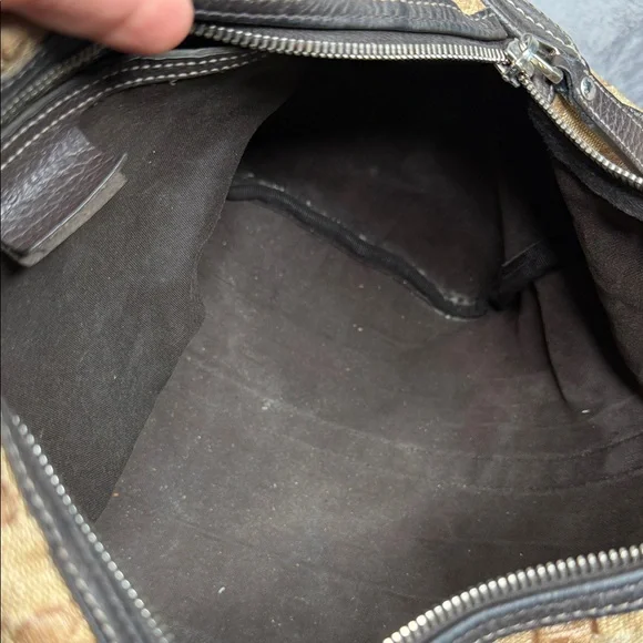 Gucci Tan and Dark Brown Monogram Tote - Picture 16 of 16